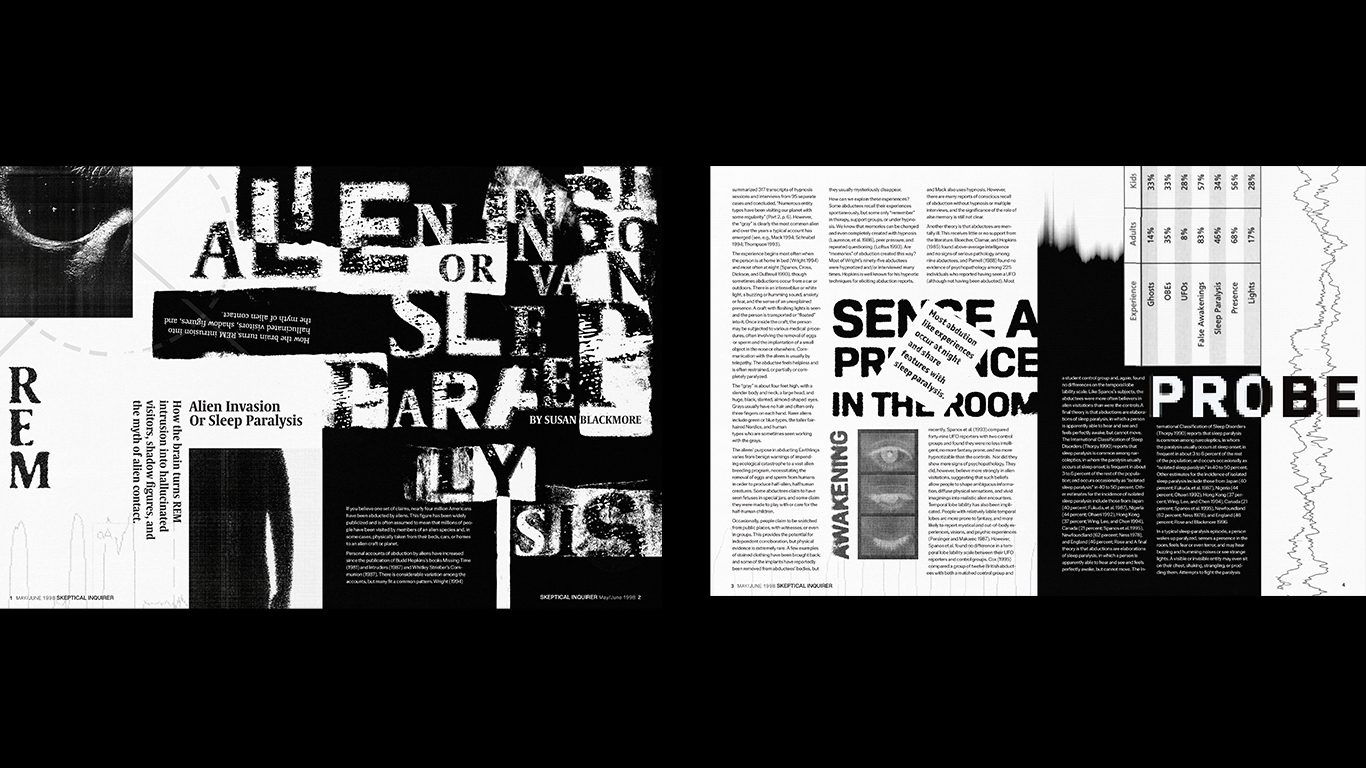 Editorial Spreads concept development