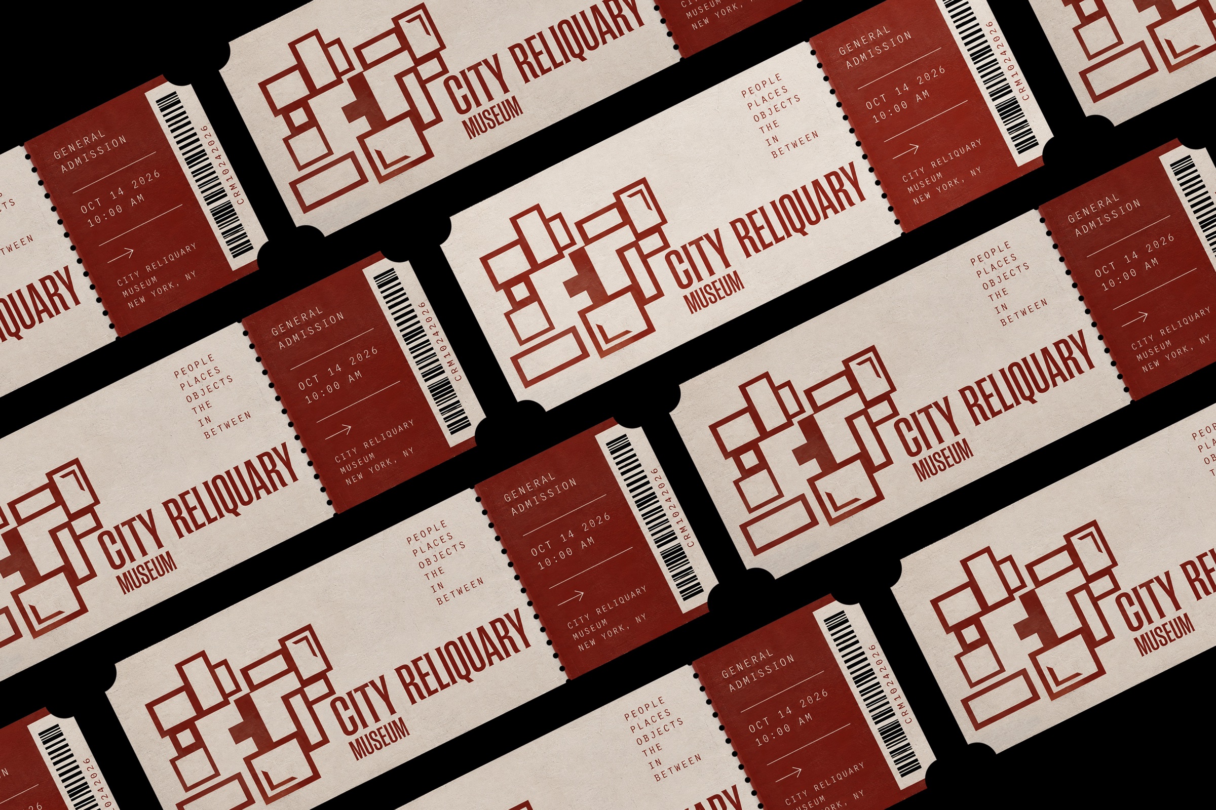 City Reliquary identity system grid.
