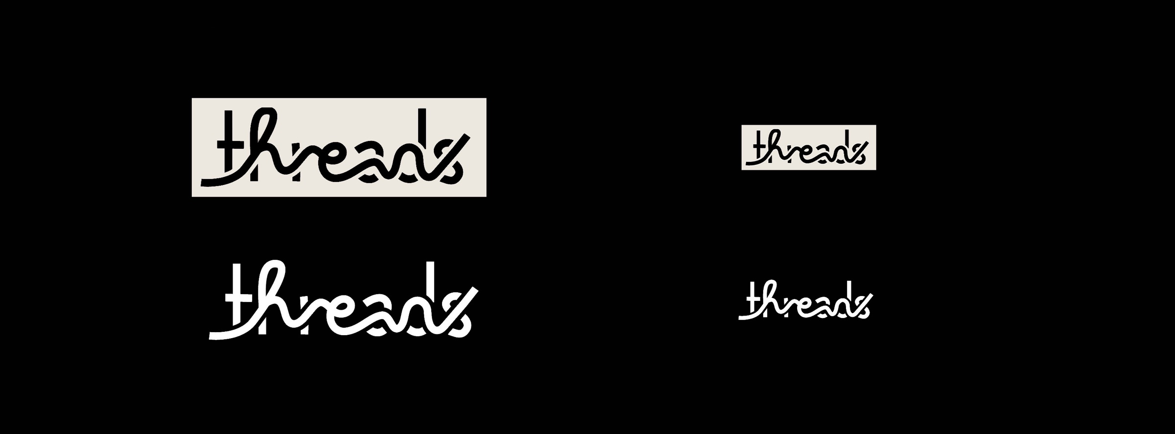 Threads logotype in black and white.