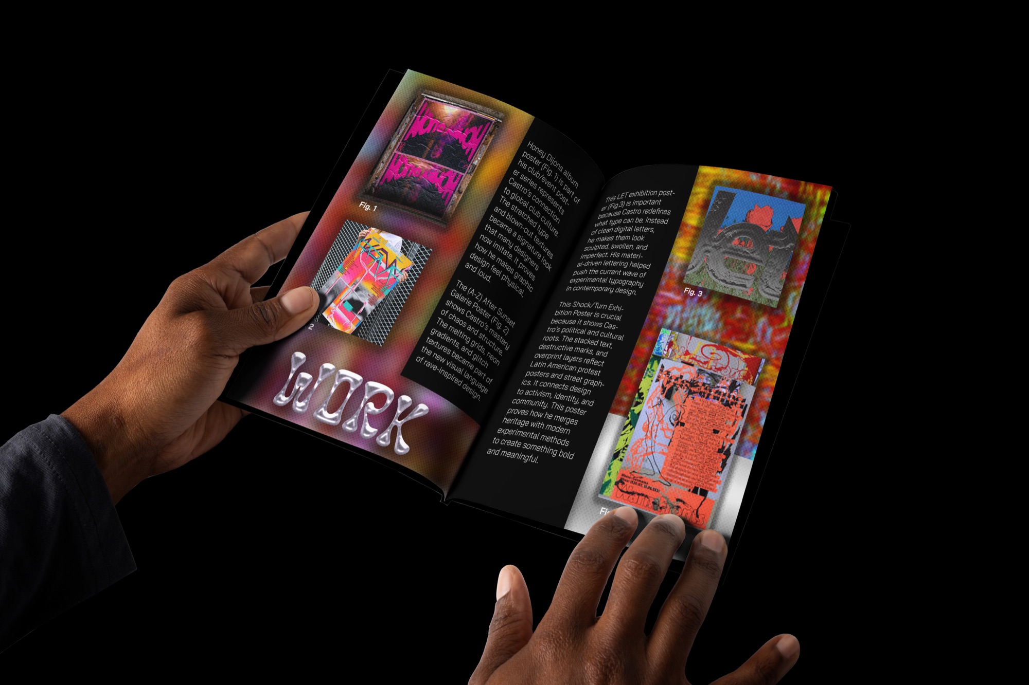 Tribute zine mockup, second view.