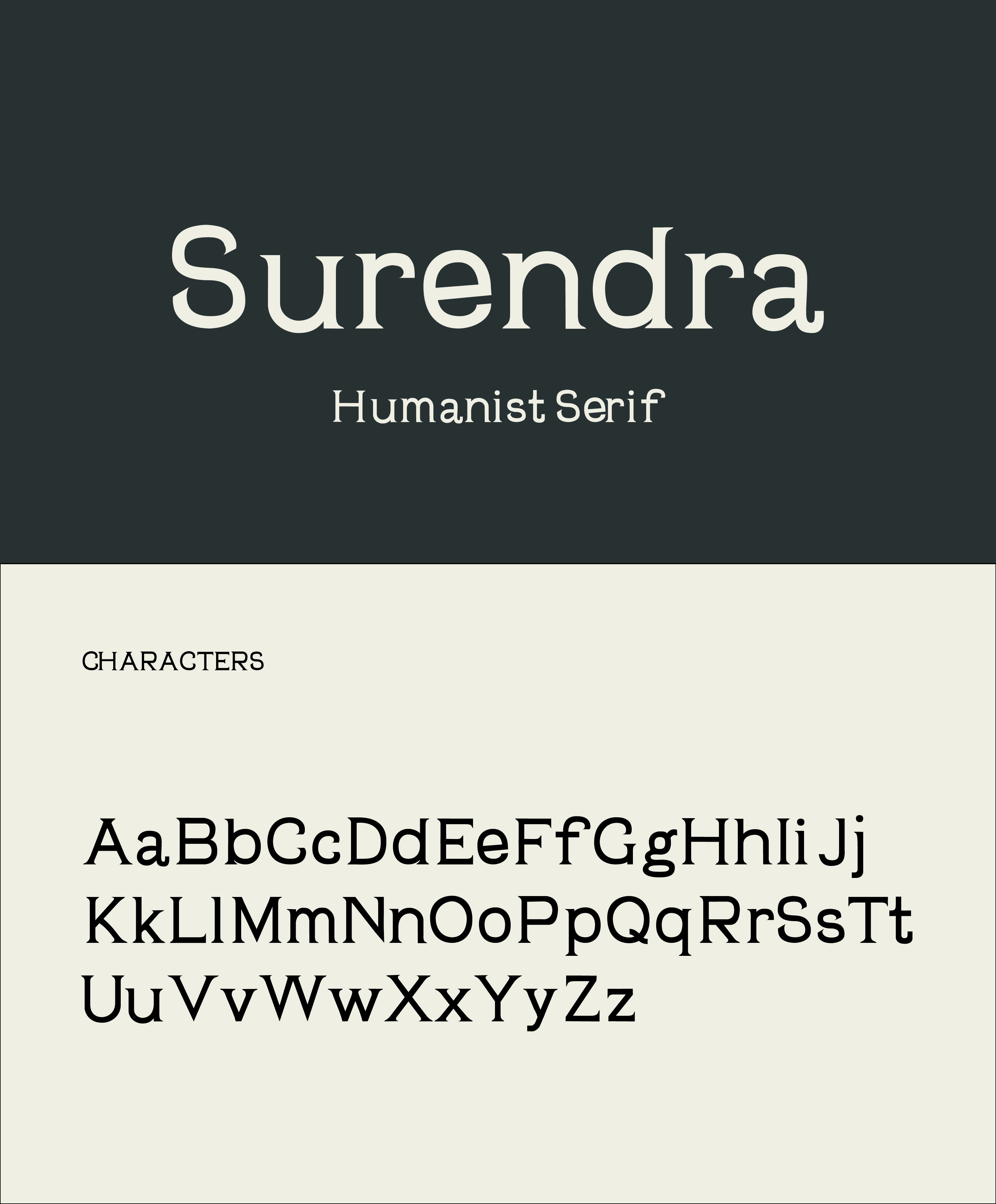 Surendra typeface mockup