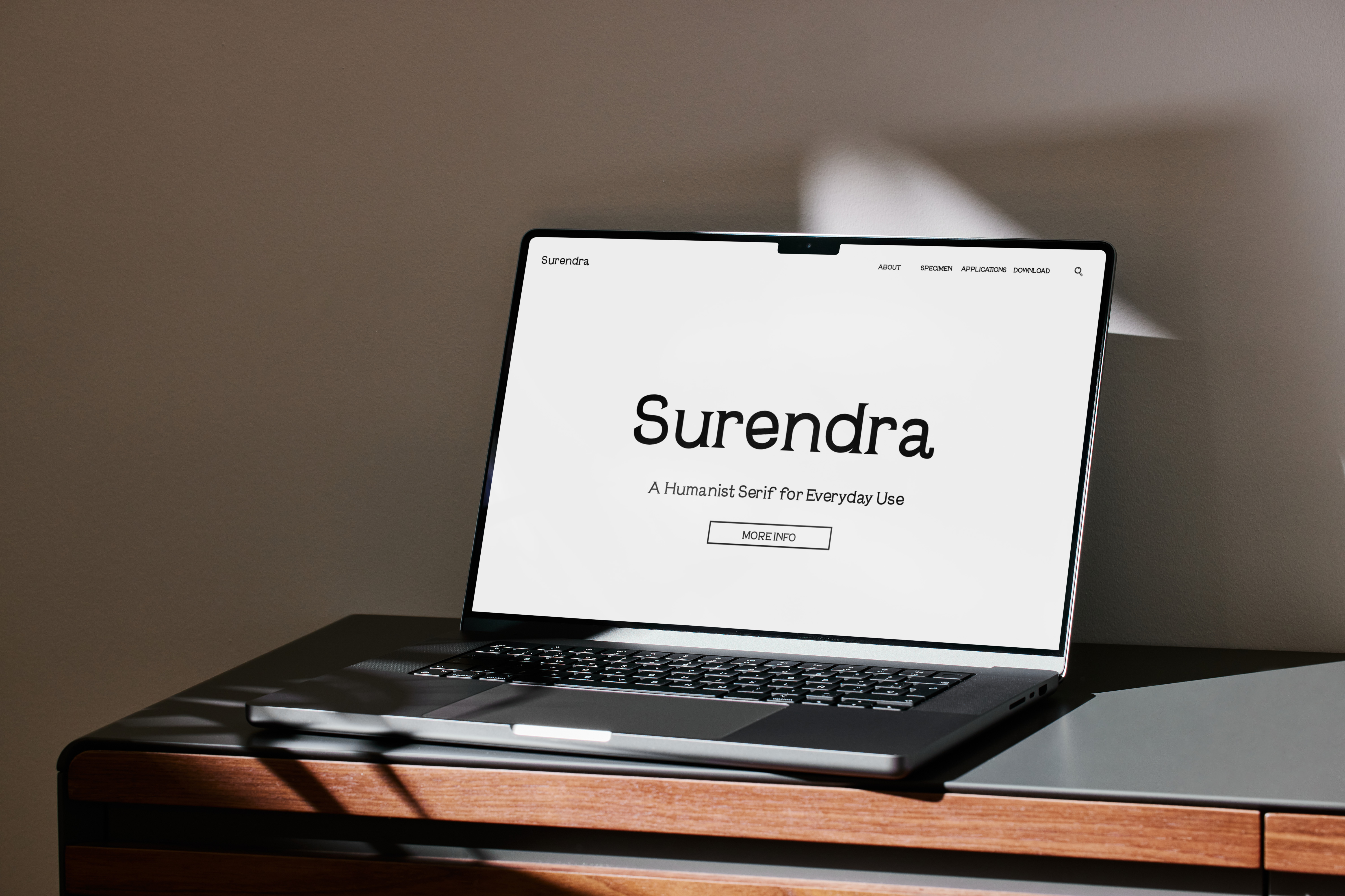 Surendra website mockup