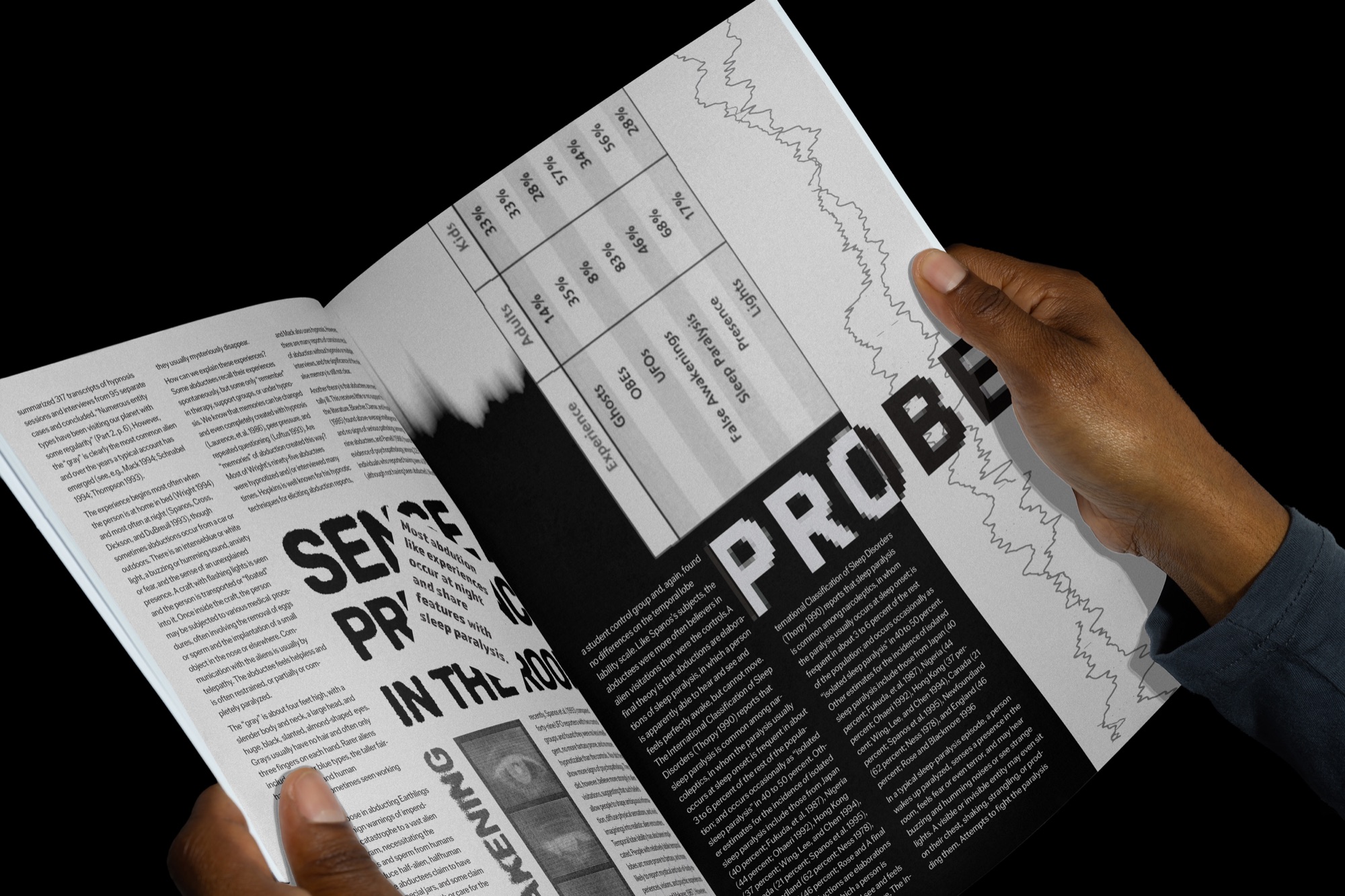 Editorial spread mockup.