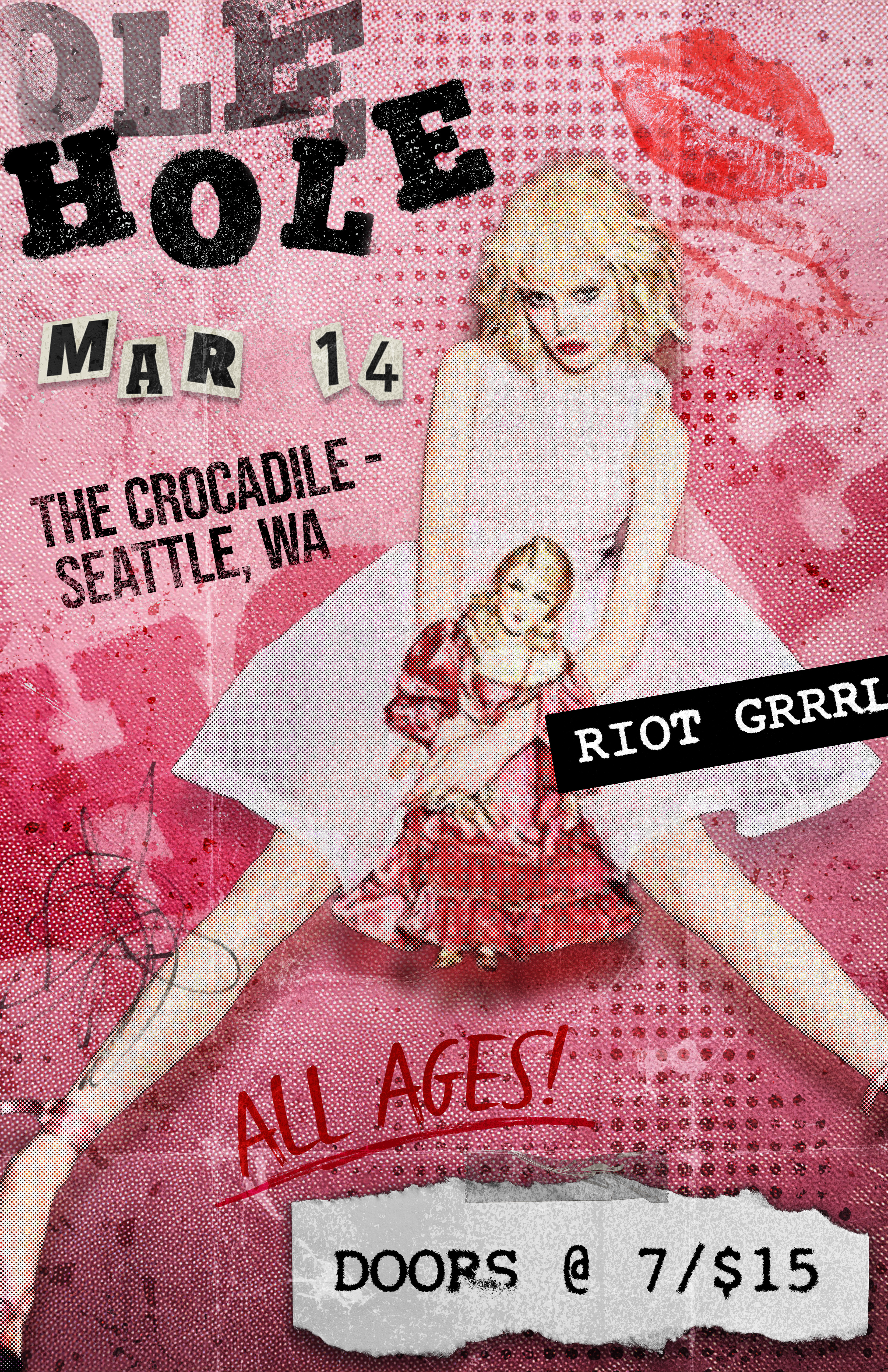 Grunge Movement Study - Textured poster embracing DIY aesthetics and visual decay