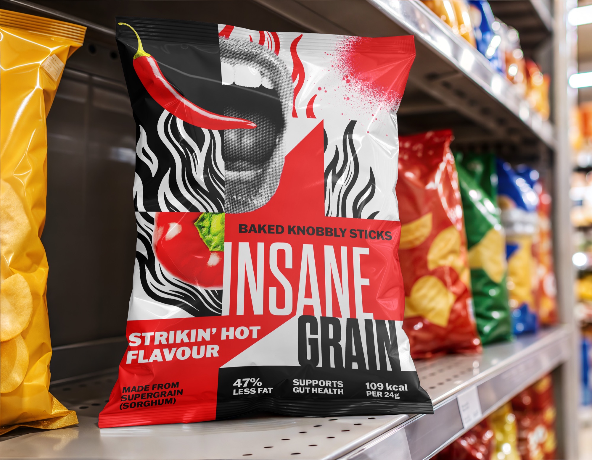 Insane Grain pouch mockup in a second setting.