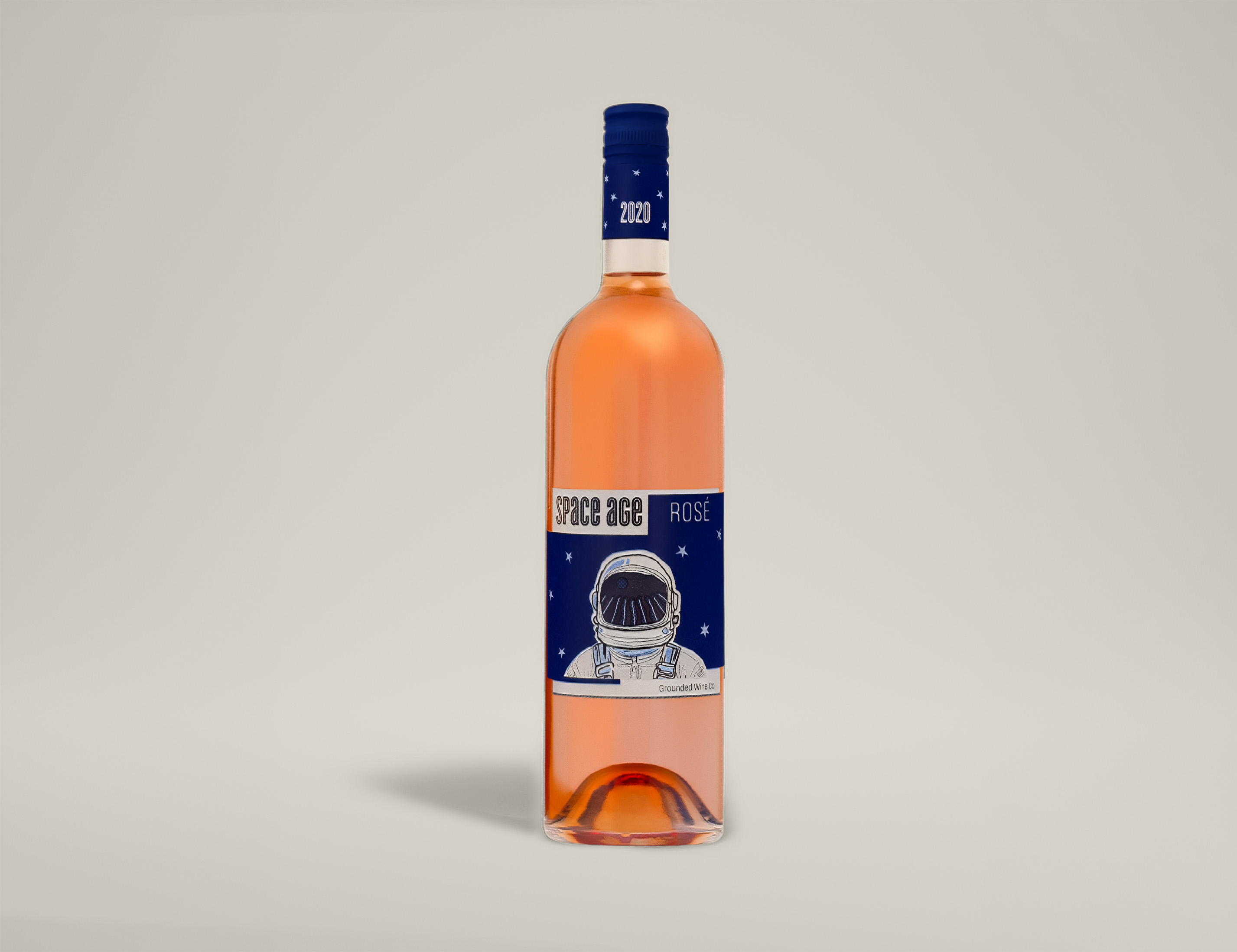 Space Age Wine Packaging label mockup