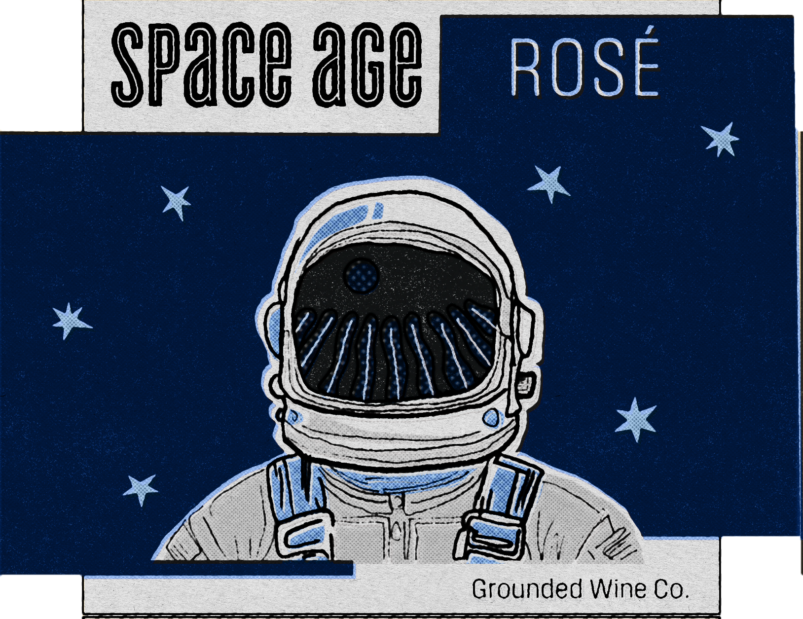 Space Age Rosé packaging alternate mockup