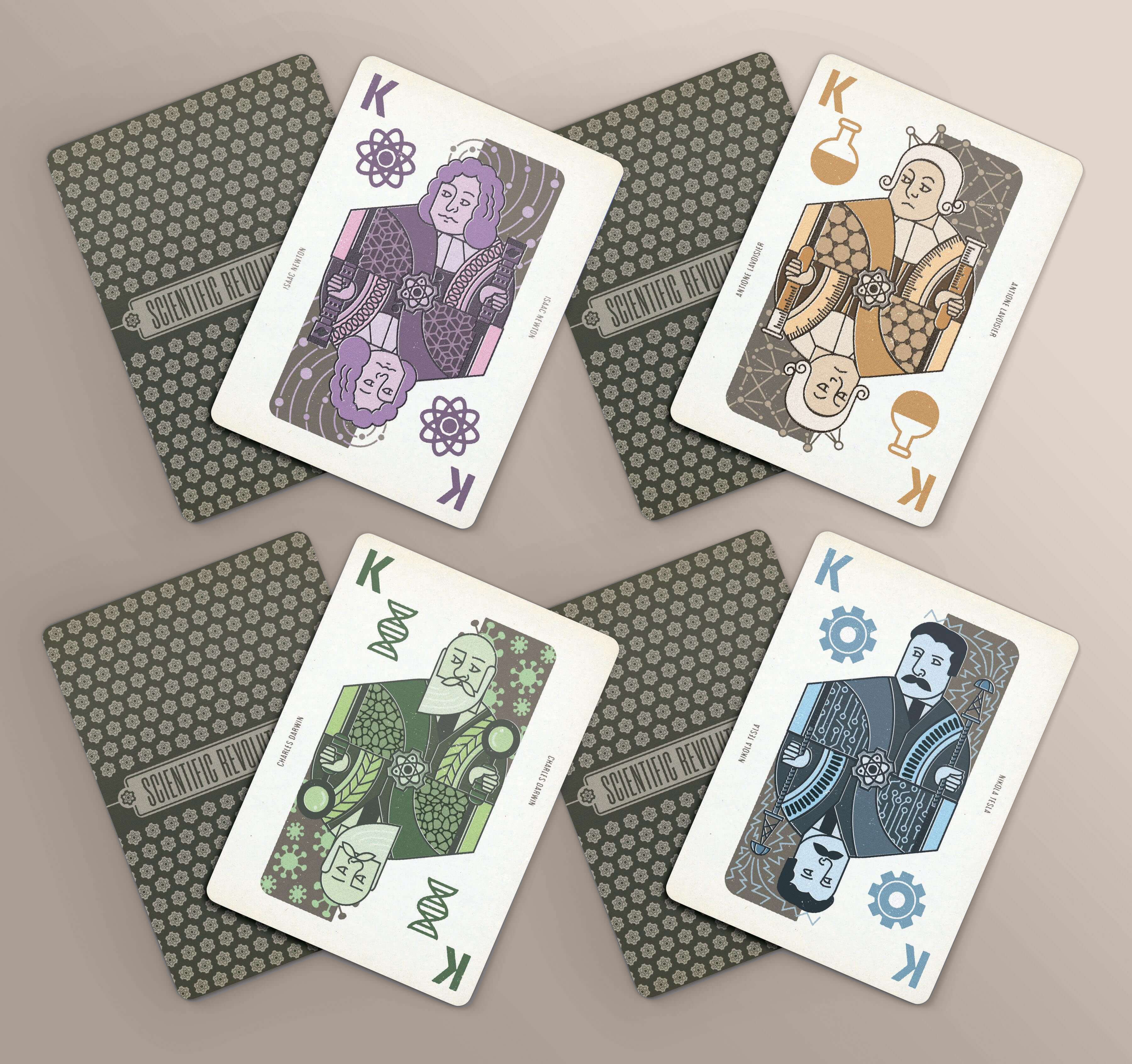 Scientific Revolution Playing Cards - Themed deck celebrating scientific discovery and innovation