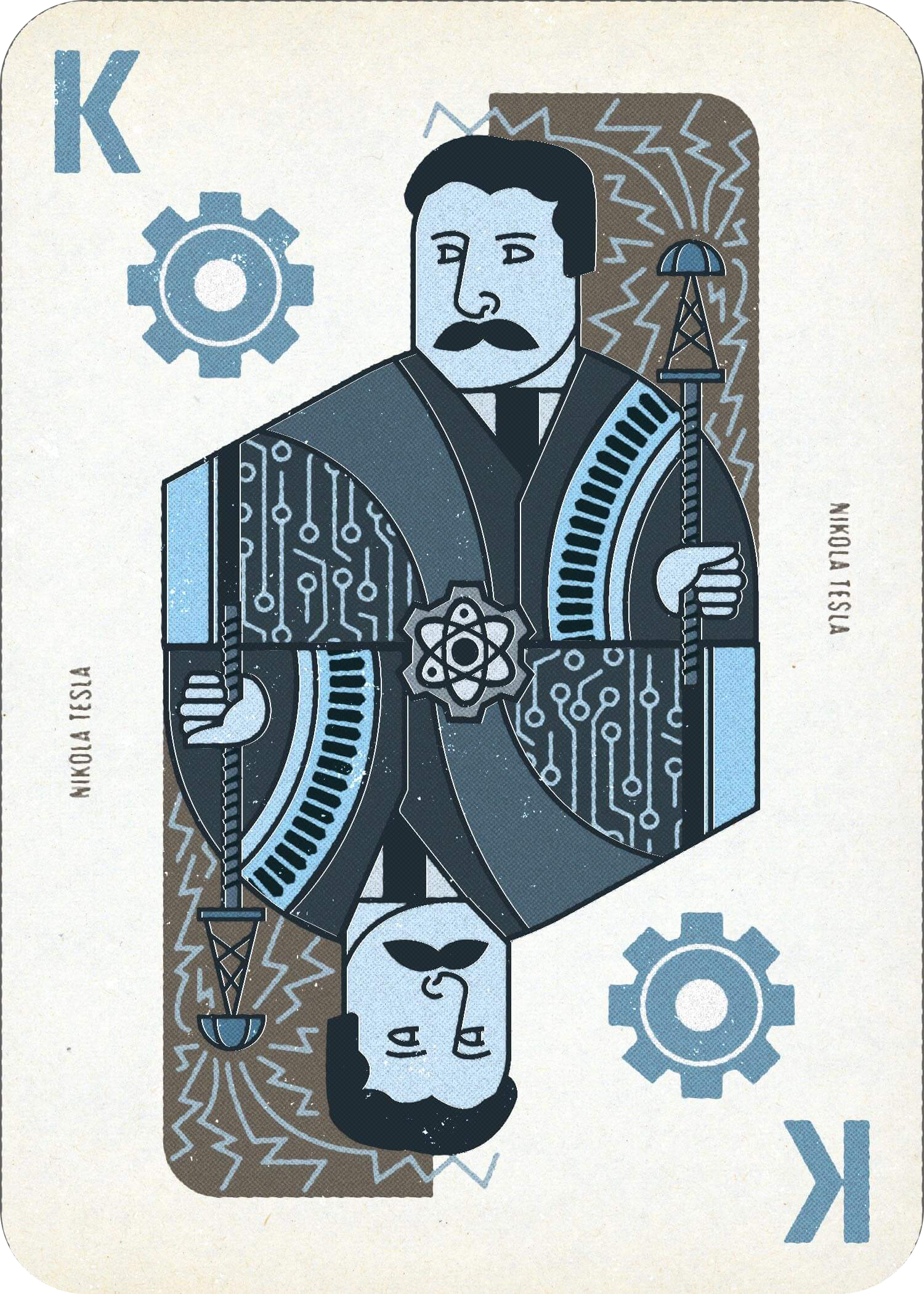 Technology King Card - Nikola Tesla