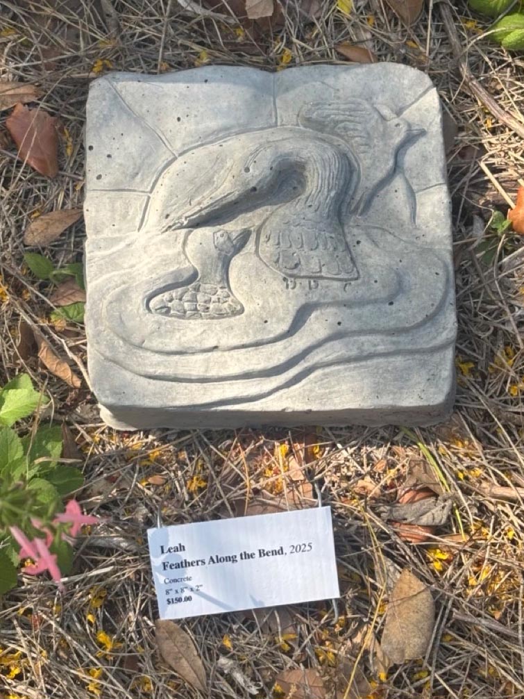 Feathers Along The Bend - Sculptural installation exploring lightness and flow through material